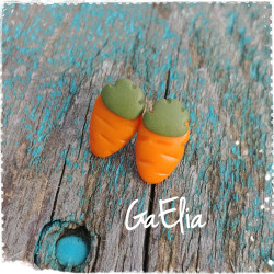 Boucles d'oreilles enfants pour Pâques - Mini carottes - Création par GaElia