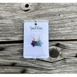 Boucles d'Oreilles Dépareillées Kawaii – Étoiles Fantaisie Adorables | GaElia