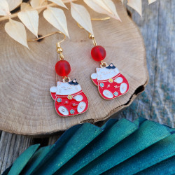 Accessoire Porte-Bonheur - Boucles d'Oreilles Maneki-neko