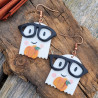 Boucles d'oreilles Halloween – Fantômes rigolos à lunettes et citrouilles