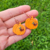 Boucles d'oreilles citrouilles Halloween - Bijoux en argile polymère