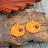 Boucles d'oreilles citrouilles Halloween - Bijoux en argile polymère