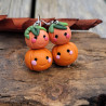 Boucles d'oreilles citrouilles kawaii – Fun et décalées en argile polymère