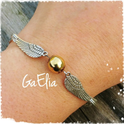 Vif d'or bracelet - bijoux Quidditch - Hermione bijoux - bijoux métal - GaElia