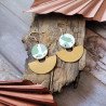 Boucles sauge demi-lune or.