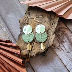 Boucles demoiselle d’honneur couleur sauge | Bijou fait main, bijou fantaisie
