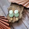 Boucles demoiselle d’honneur couleur sauge | Bijou fait main, bijou fantaisie