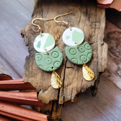 Boucles demoiselle d’honneur couleur sauge | Bijou fait main, bijou fantaisie