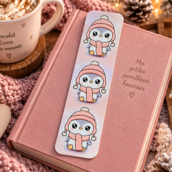 Marque page trop mimi pingouin