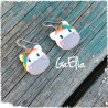 Boucles d'oreilles Licorne Arc-en-ciel – Bijoux Kawaii en Argile