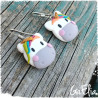 Boucles d'oreilles Licorne Arc-en-ciel – Bijoux Kawaii en Argile