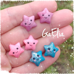 Puces d’Oreilles Étoiles Bleues – Ajoute un Éclat de Fun Kawaii !