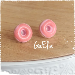 Boucles d'oreilles donuts  - Bijoux gourmands en fimo - par GaElia