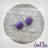 Puces d'oreilles mini macarons - Violet
